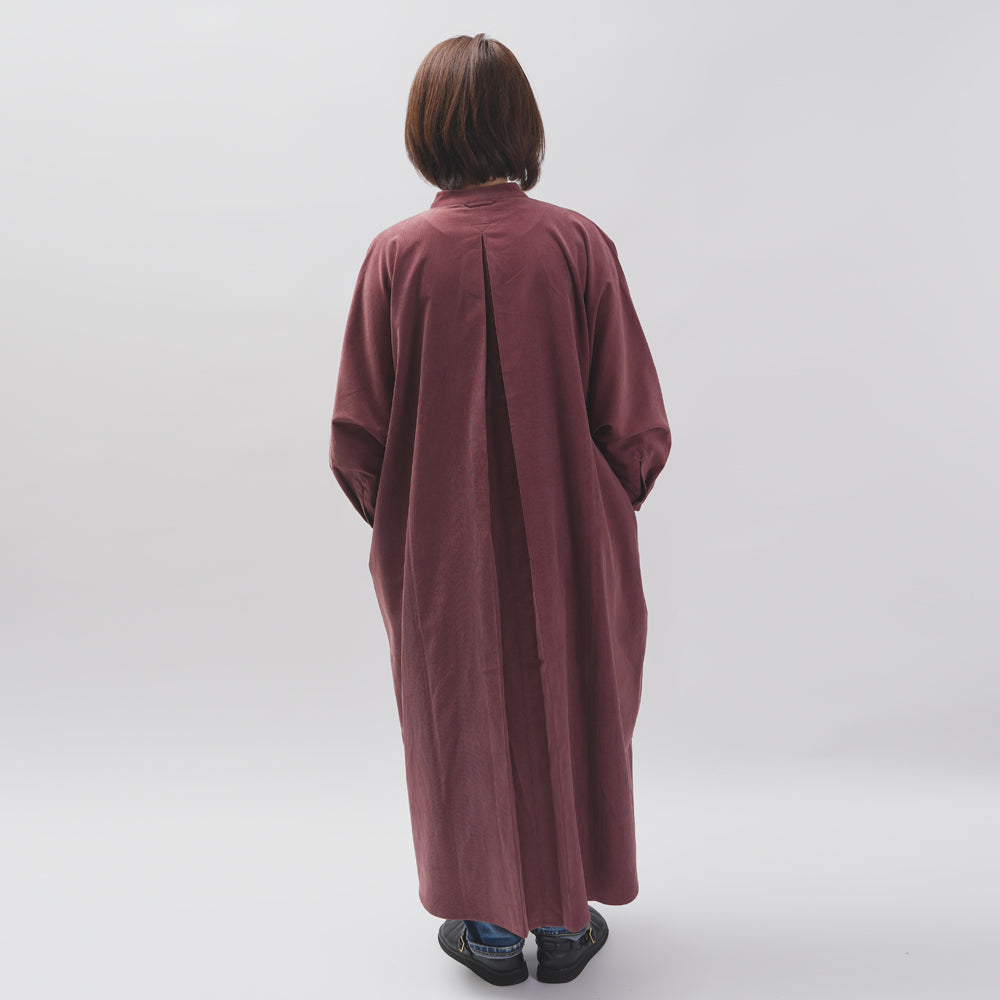 【CHECK&STRIPE(チェック&ストライプ)】ドルマンスリーブのワンピース「フレンチコーデュロイ」