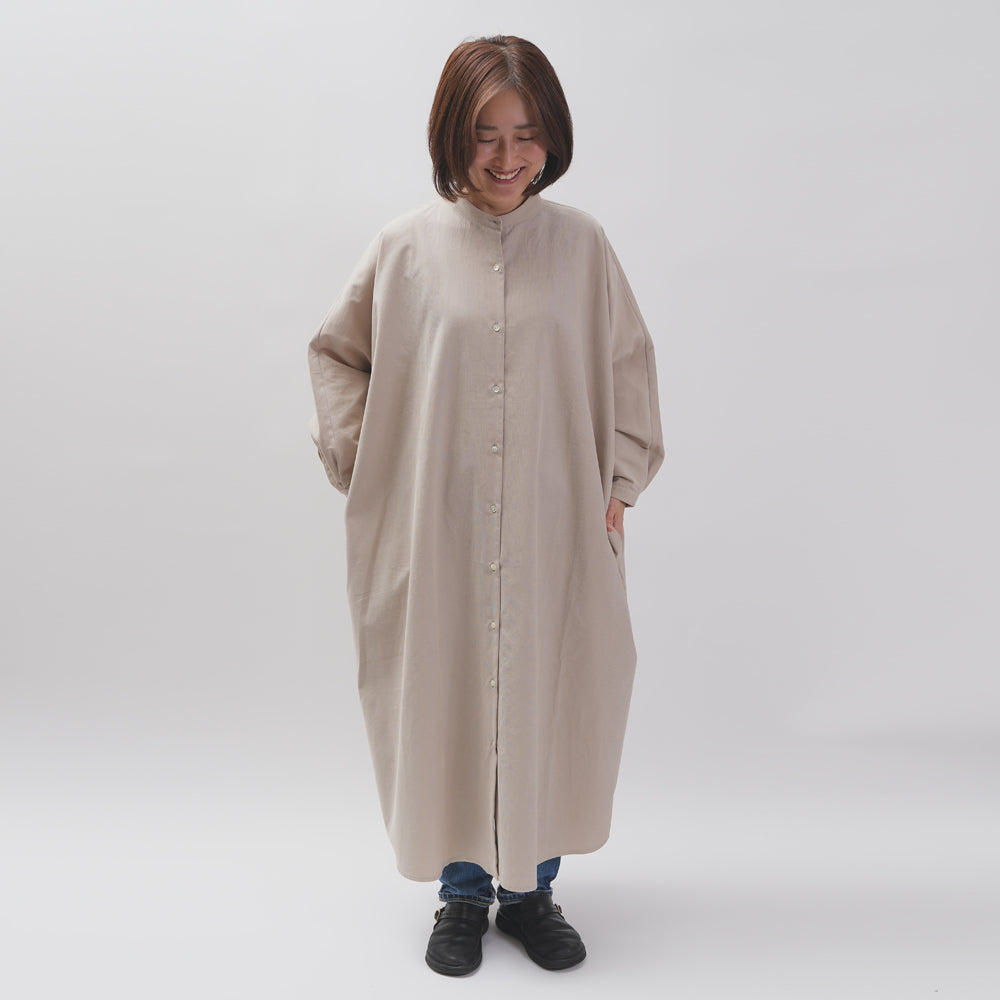【CHECK&STRIPE(チェック&ストライプ)】ドルマンスリーブのワンピース「フレンチコーデュロイ」