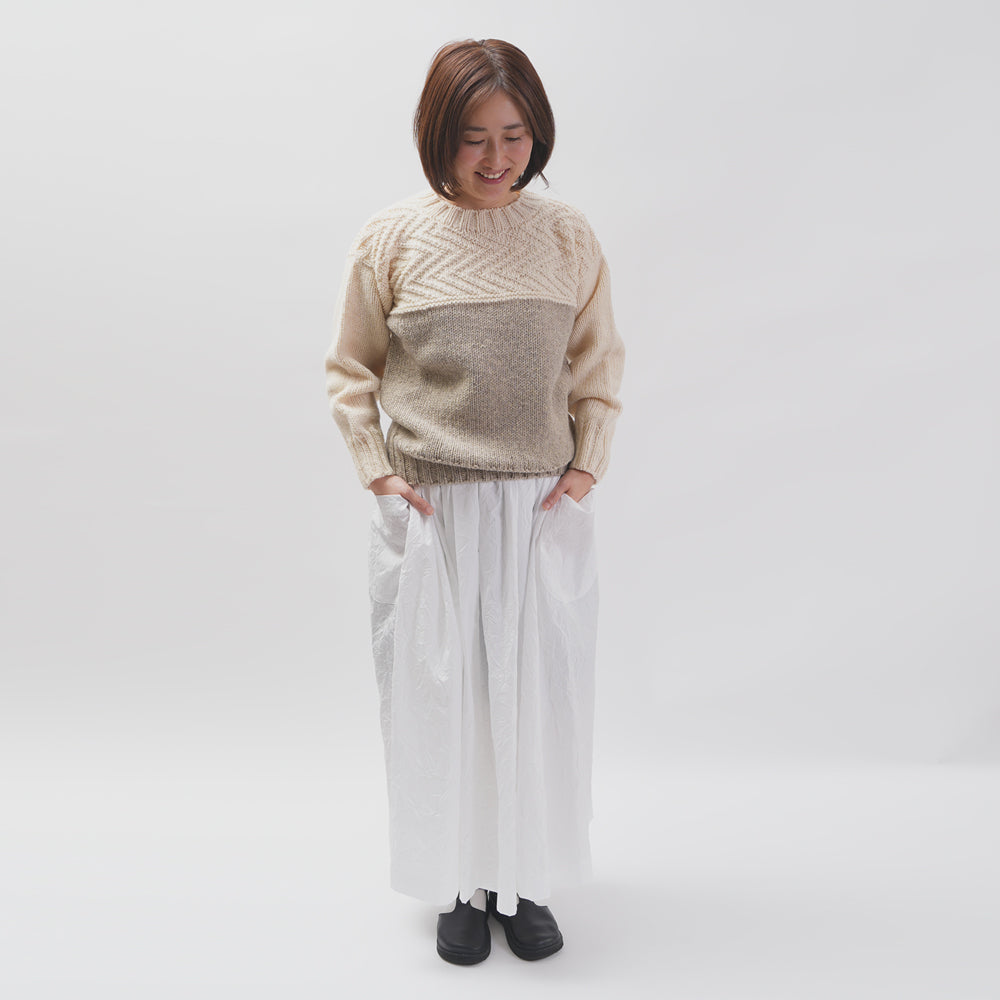 【CHECK&STRIPE(チェック&ストライプ)】ギャザースカート「sunny daysコットン」
