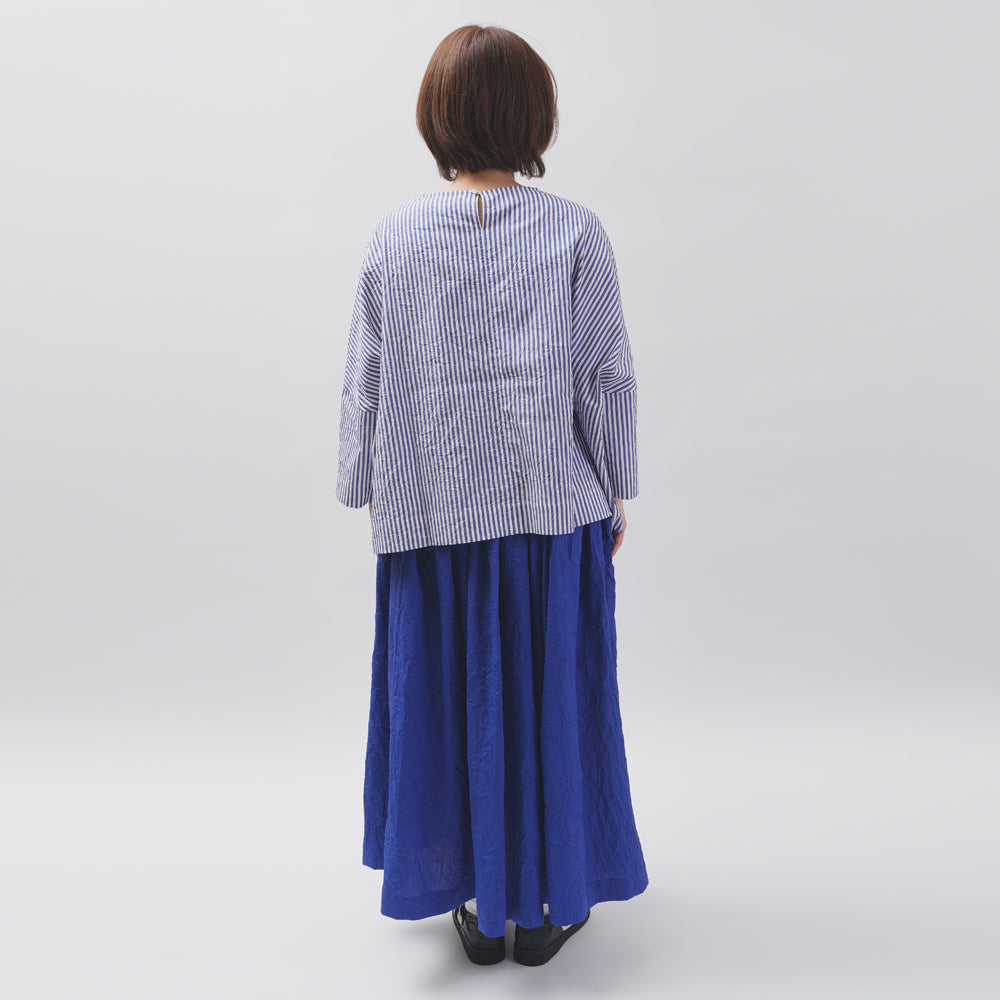 【CHECK&STRIPE(チェック&ストライプ)】ギャザースカート「sunny daysコットン」
