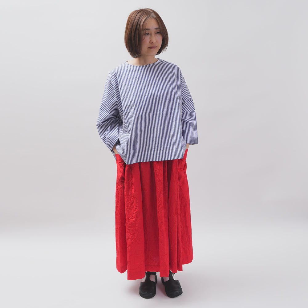 【CHECK&STRIPE(チェック&ストライプ)】ギャザースカート「sunny daysコットン」