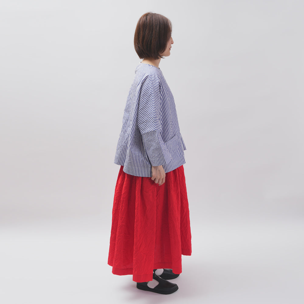 【CHECK&STRIPE(チェック&ストライプ)】ギャザースカート「sunny daysコットン」