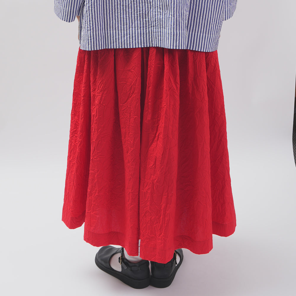 【CHECK&STRIPE(チェック&ストライプ)】ギャザースカート「sunny daysコットン」