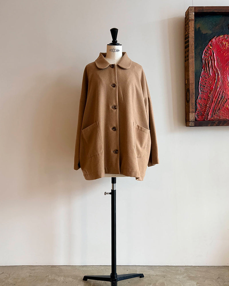 【CHECK&STRIPE(チェック&ストライプ)】ブリティッシュコート 「薄手カシミヤ混ウール」