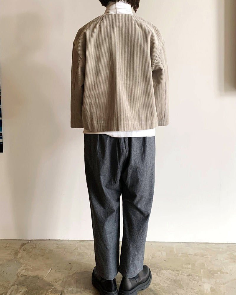 【CHECK&STRIPE(チェック&ストライプ)】シンプルジャケット「フレンチコーデュロイ 太うね」