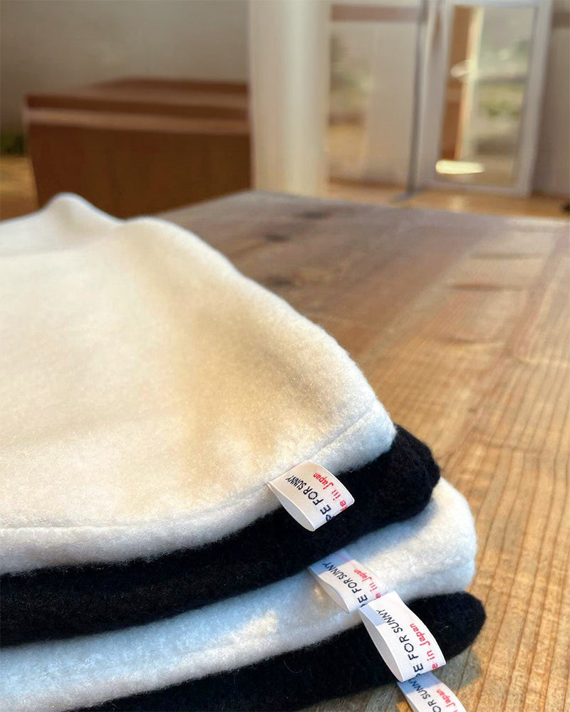 【CHECK&STRIPE(チェック&ストライプ)】シルクフリースネックウォーマー
