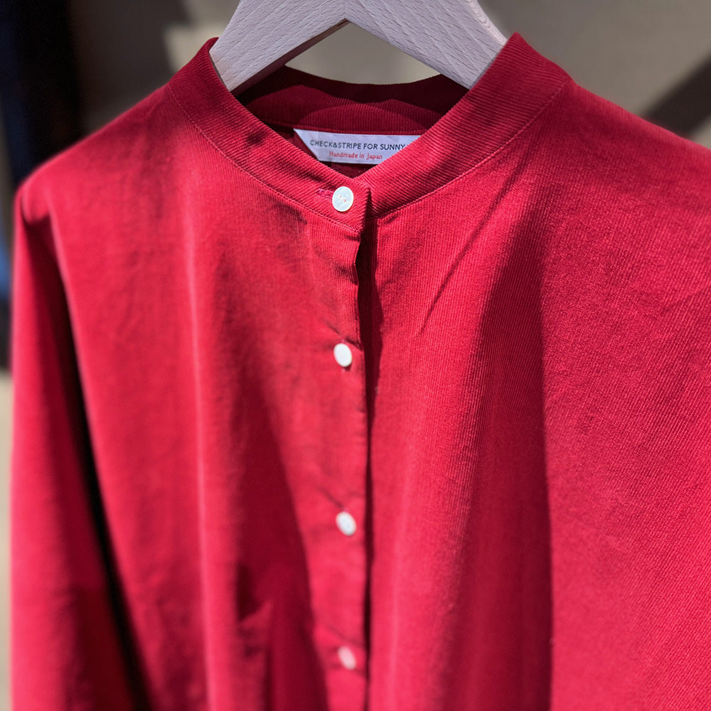 【CHECK&STRIPE(チェック&ストライプ)】ドルマンスリーブのワンピース「フレンチコーデュロイ」