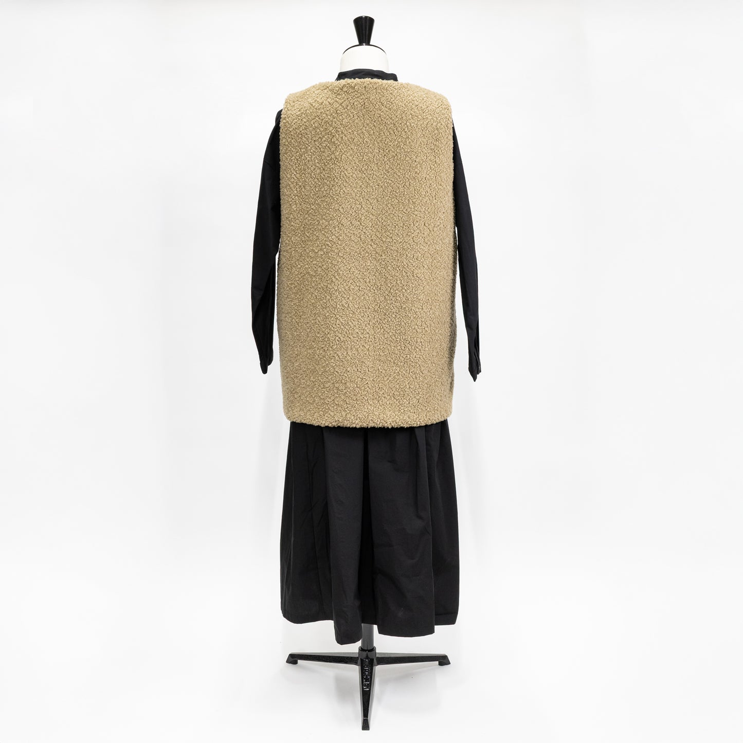 【CHECK&STRIPE(チェック&ストライプ)】ムートンライクプレミアムボアベスト
