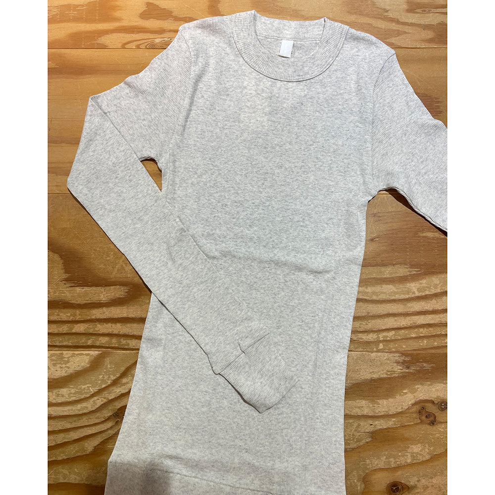 【homspun (ホームスパン) 】40/1丸胴テレコ L/S PO