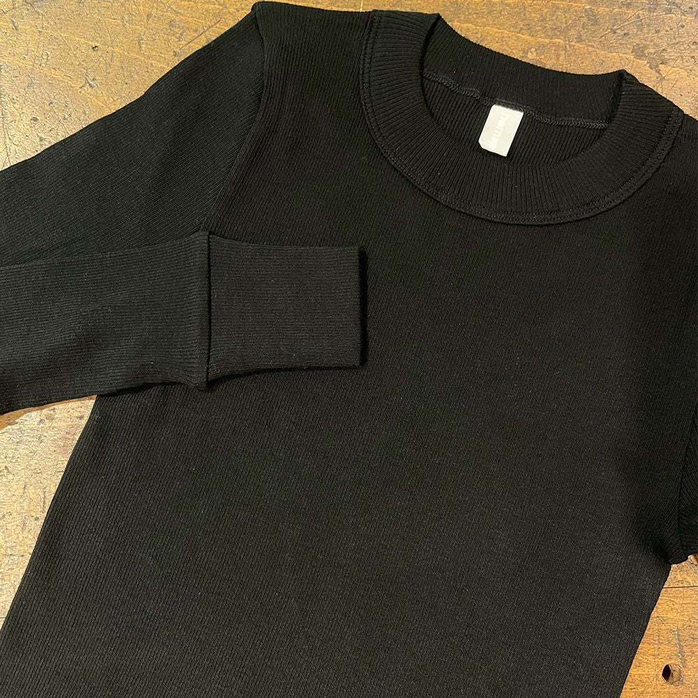 【homspun (ホームスパン) 】40/1丸胴テレコ L/S PO
