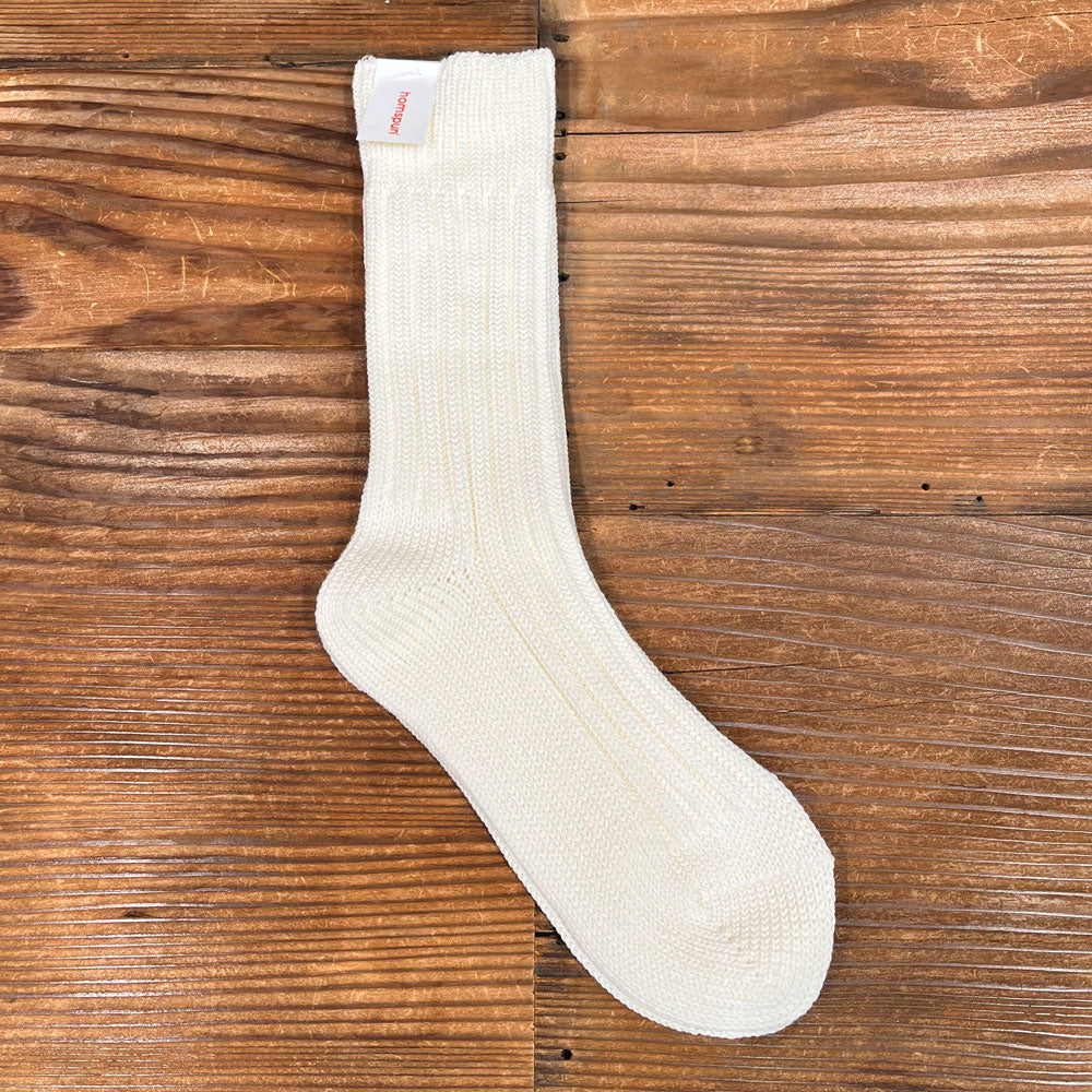 【homspun (ホームスパン) 】コットンウール リブソックス