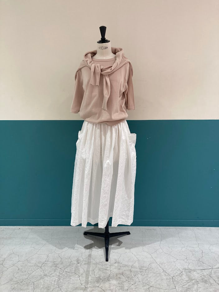 【homspun (ホームスパン) 】ソフトコンパクトヤーン半袖PO