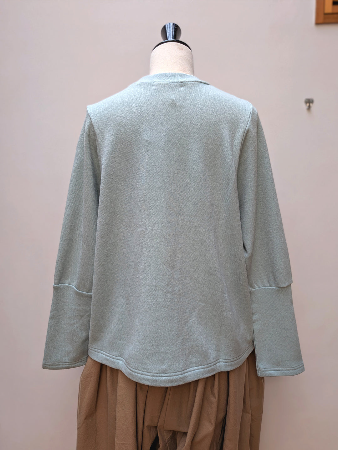 【homspun (ホームスパン) 】ムラ糸裏毛長袖PO