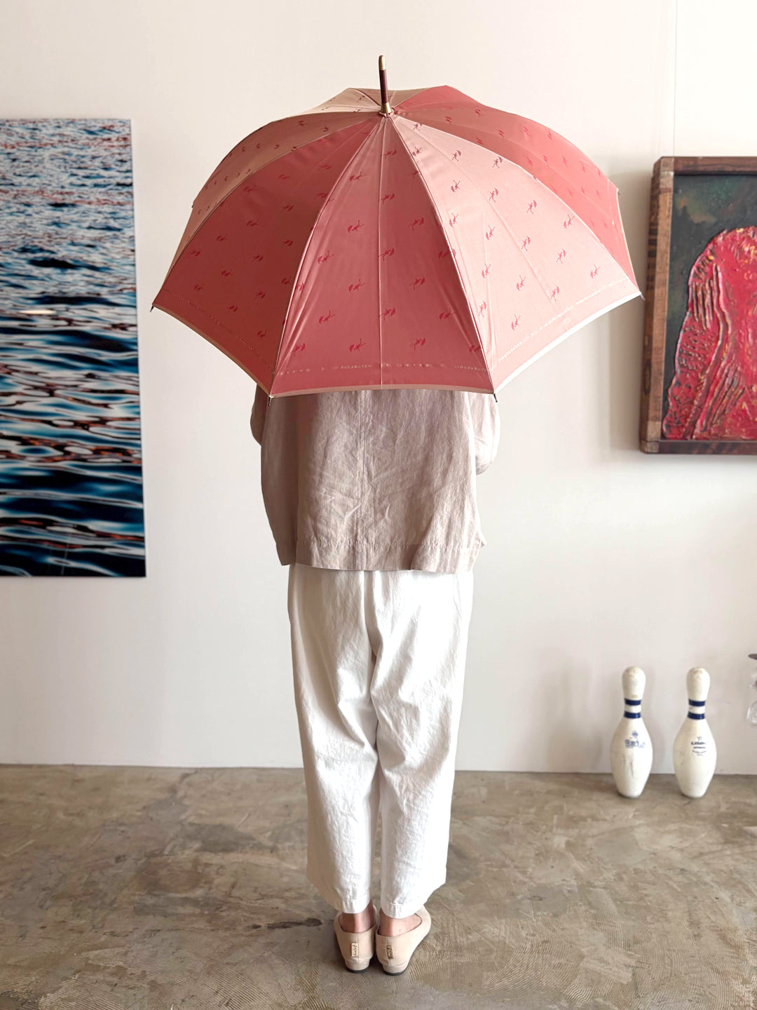 【イイダ傘店】晴雨兼用 傘おじさん