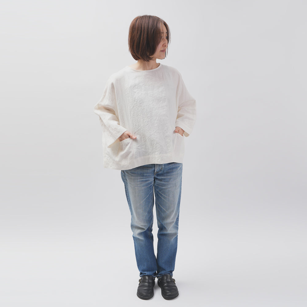 [Vérifiez et bande (vérifiez et rayé)] D -line Pullover "Linpemy Bella"