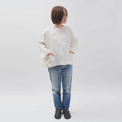 [Vérifiez et bande (vérifiez et rayé)] D -line Pullover "Linpemy Bella"