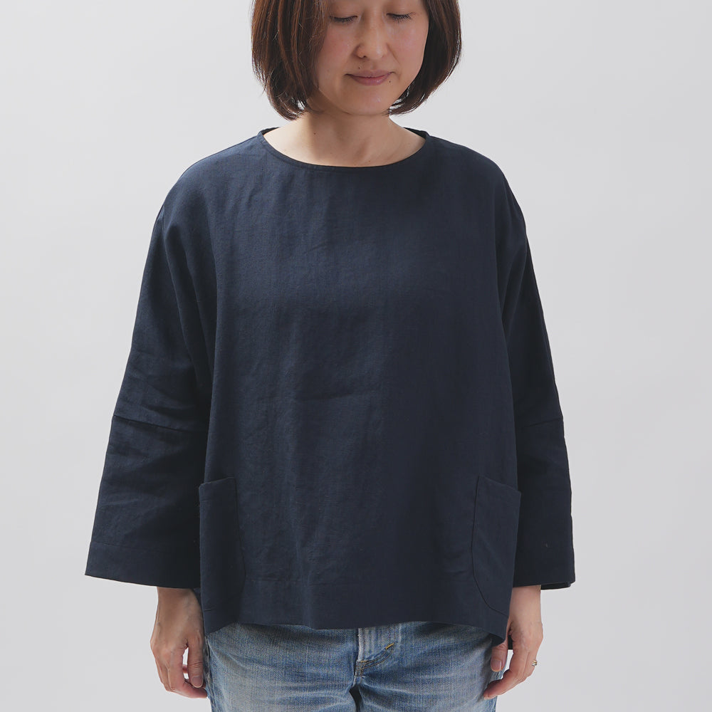 [Vérifiez et bande (vérifiez et rayé)] D -line Pullover "Linpemy Bella"