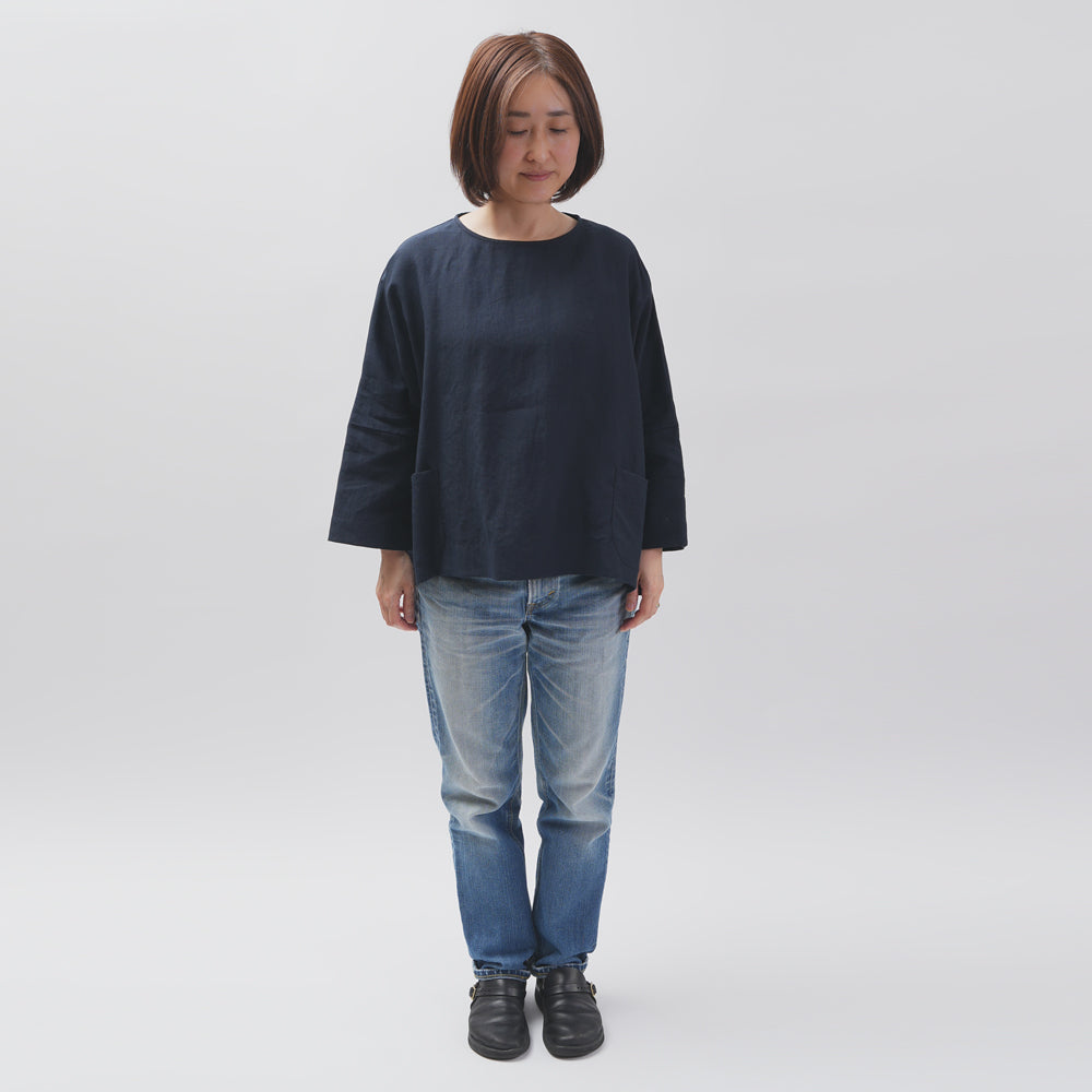 [Vérifiez et bande (vérifiez et rayé)] D -line Pullover "Linpemy Bella"