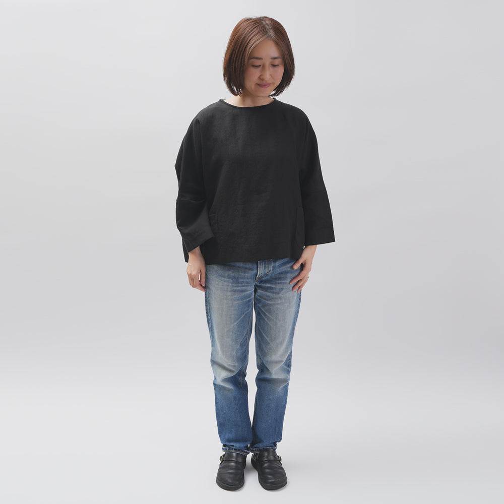 [Vérifiez et bande (vérifiez et rayé)] D -line Pullover "Linpemy Bella"