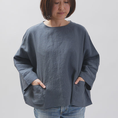 [Vérifiez et bande (vérifiez et rayé)] D -line Pullover "Linpemy Bella"