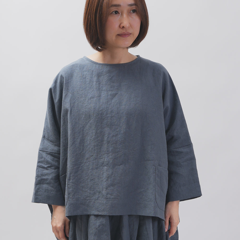 [Vérifiez et bande (vérifiez et rayé)] D -line Pullover "Linpemy Bella"