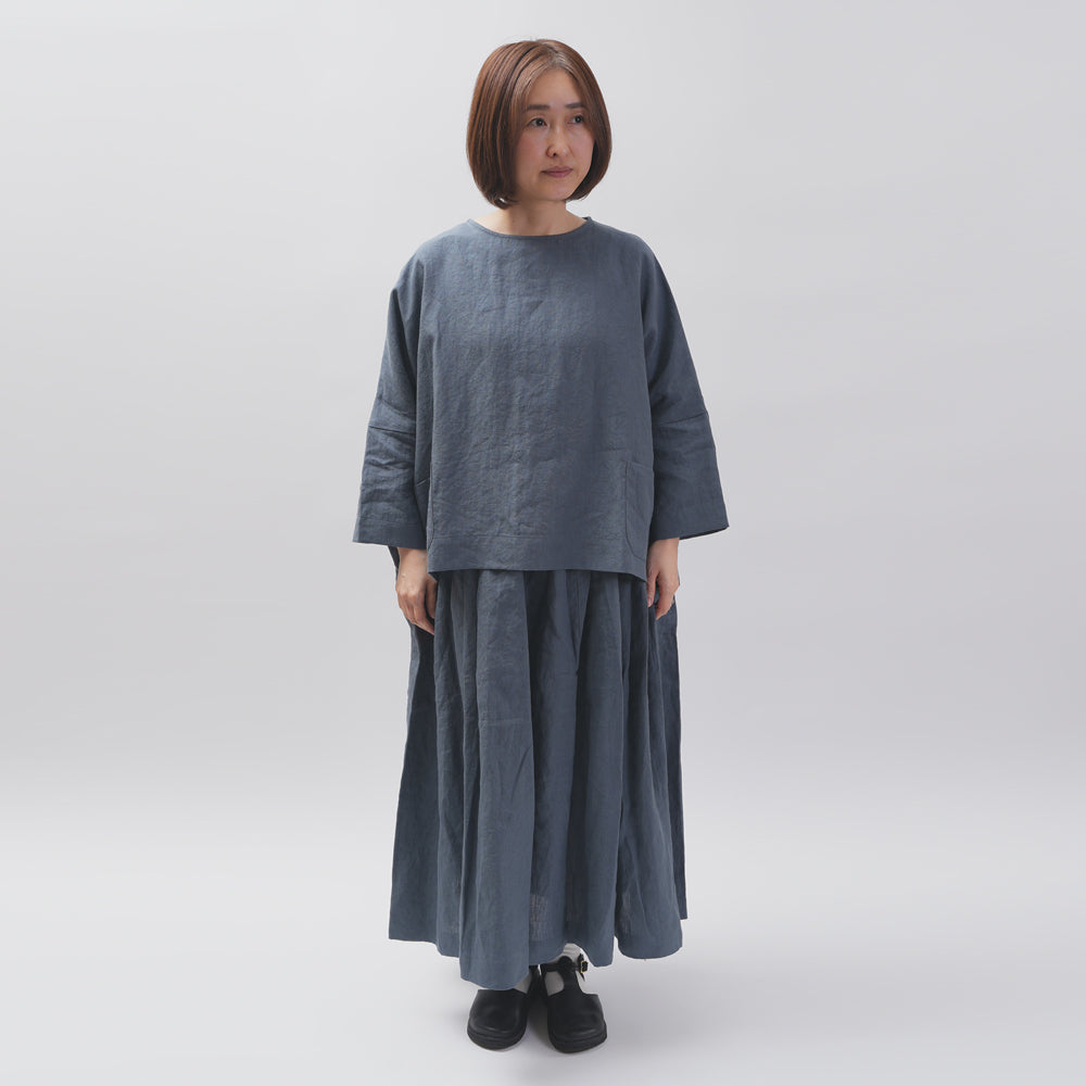 [Vérifiez et bande (vérifiez et rayé)] D -line Pullover "Linpemy Bella"
