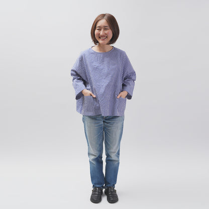 [Vérifiez et bande (vérifiez et bande)] D -Liline Pullover "Sunny Days Stripe / Sunny Days Check"