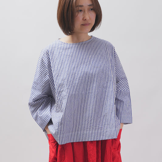 [Vérifiez et bande (vérifiez et bande)] D -Liline Pullover "Sunny Days Stripe / Sunny Days Check"