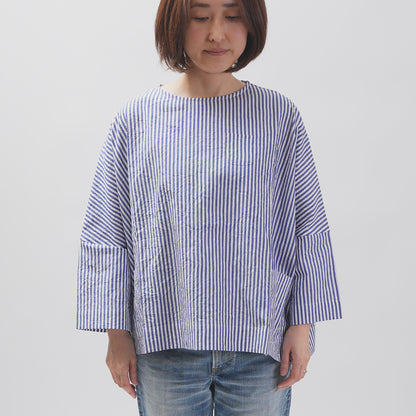 [Vérifiez et bande (vérifiez et bande)] D -Liline Pullover "Sunny Days Stripe / Sunny Days Check"