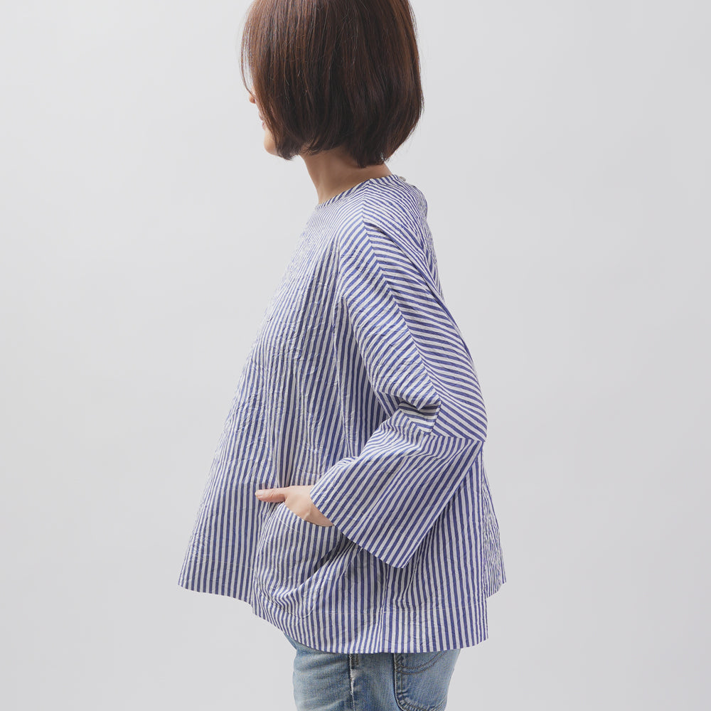 [Vérifiez et bande (vérifiez et bande)] D -Liline Pullover "Sunny Days Stripe / Sunny Days Check"