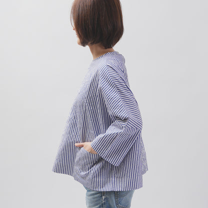 [Vérifiez et bande (vérifiez et bande)] D -Liline Pullover "Sunny Days Stripe / Sunny Days Check"
