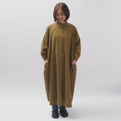 【CHECK&STRIPE(チェック&ストライプ)】ドルマンスリーブのワンピース「フレンチコーデュロイ」　