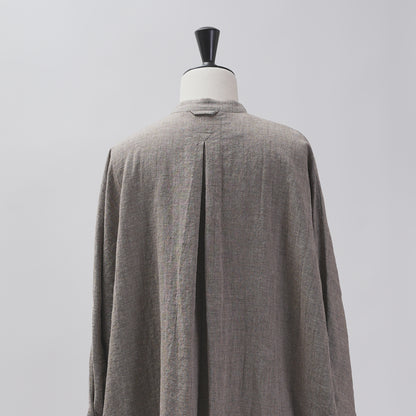 [CHECK & STRIPE (check & striped)] Dolman sleeve dress "linen wool lin reine"