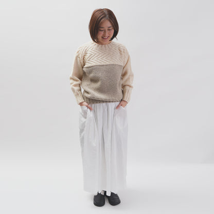 【CHECK&STRIPE(チェック&ストライプ)】ギャザースカート「sunny daysコットン」