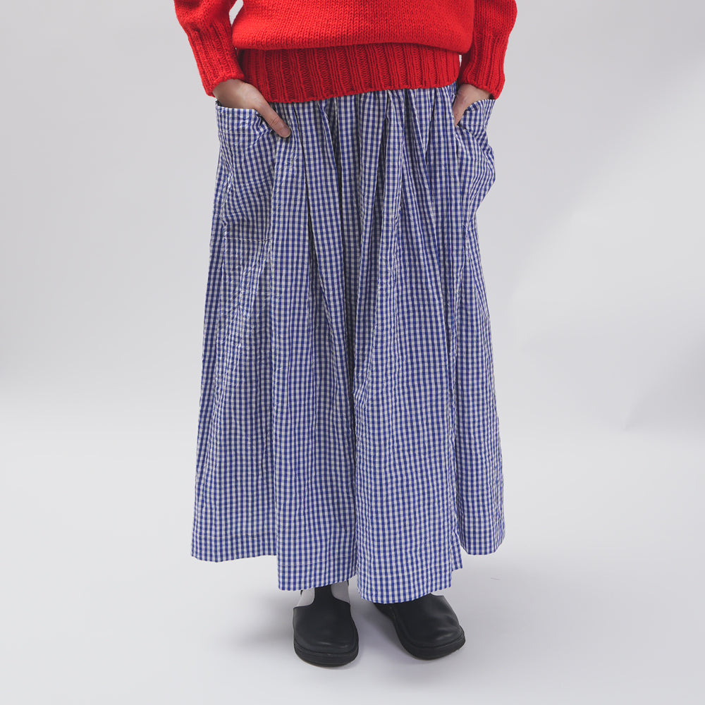 [CHECK & STRIPE (check & striped)] Three Haragi gather skirts "Sunny Days Stripe / Sunny Days Check"