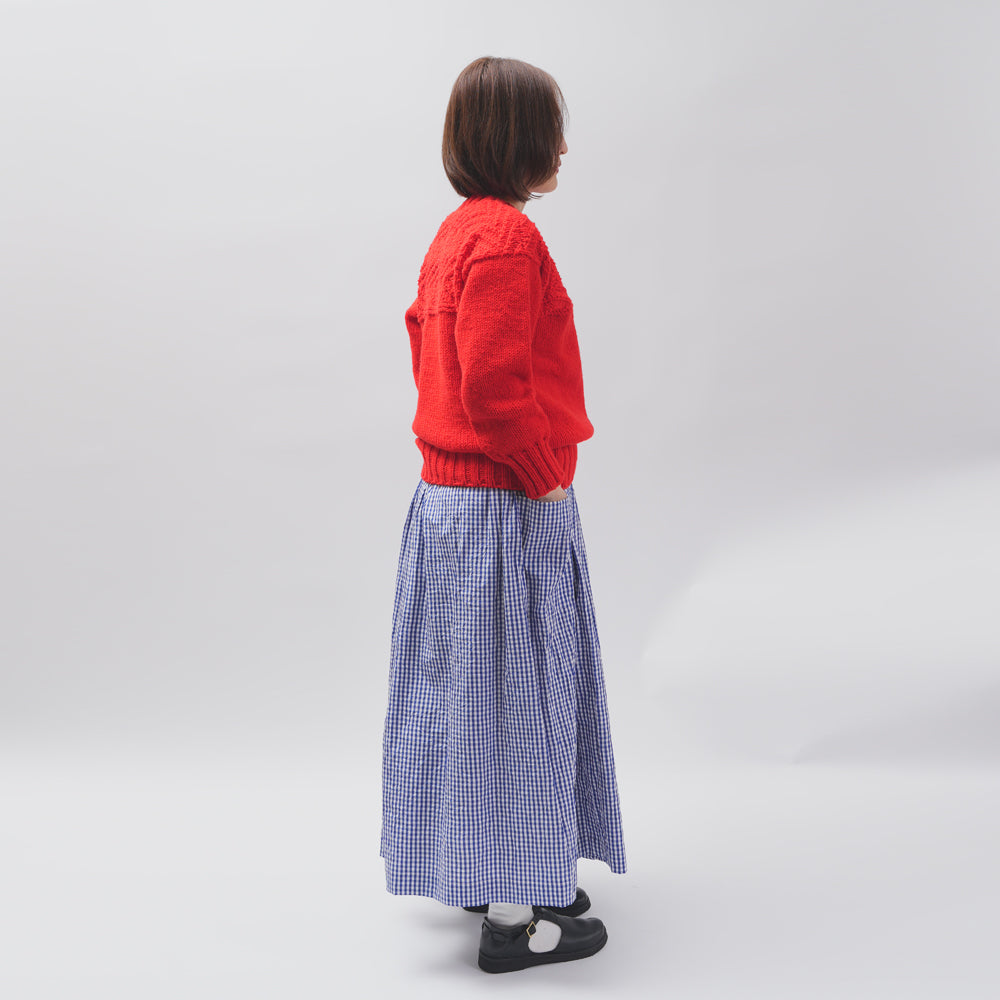 [CHECK & STRIPE (check & striped)] Three Haragi gather skirts "Sunny Days Stripe / Sunny Days Check"