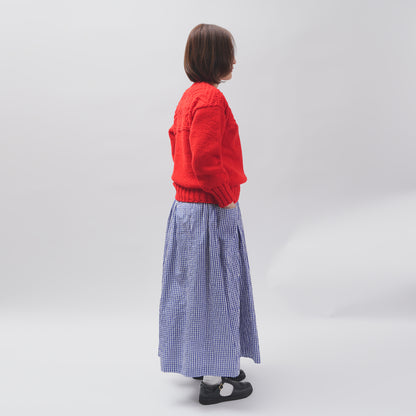 [CHECK & STRIPE (check & striped)] Three Haragi gather skirts "Sunny Days Stripe / Sunny Days Check"