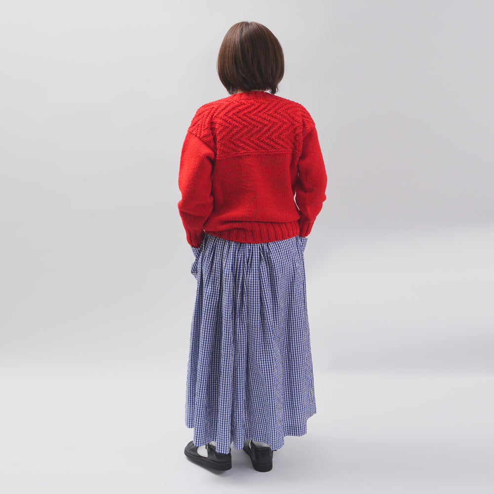 [CHECK & STRIPE (check & striped)] Three Haragi gather skirts "Sunny Days Stripe / Sunny Days Check"