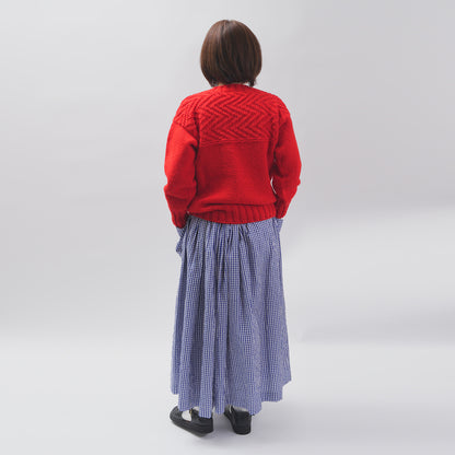 [CHECK & STRIPE (check & striped)] Three Haragi gather skirts "Sunny Days Stripe / Sunny Days Check"