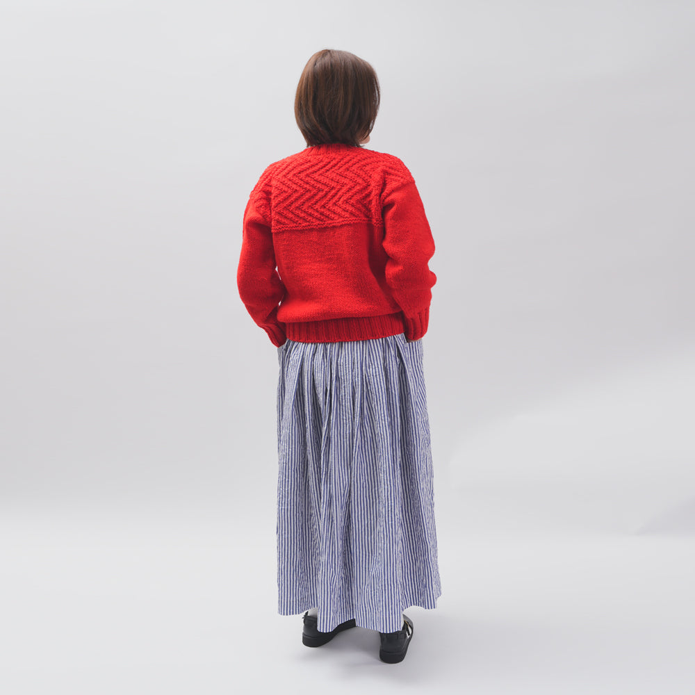 [CHECK & STRIPE (check & striped)] Three Haragi gather skirts "Sunny Days Stripe / Sunny Days Check"