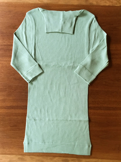 【homspun (ホームスパン) 】40／1丸胴テレコ　ハイネック半袖PO