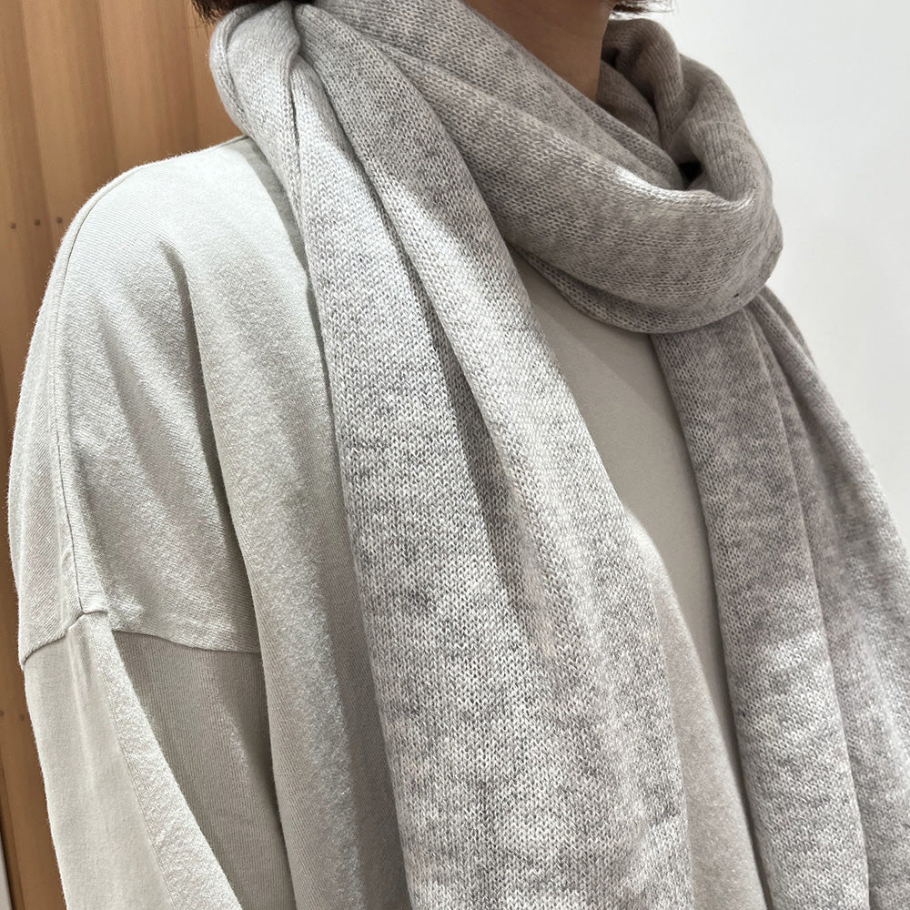 [ANSPINNEN] Super Fine Soft Cashmere Hand Frame Dostol - Light gray / Free