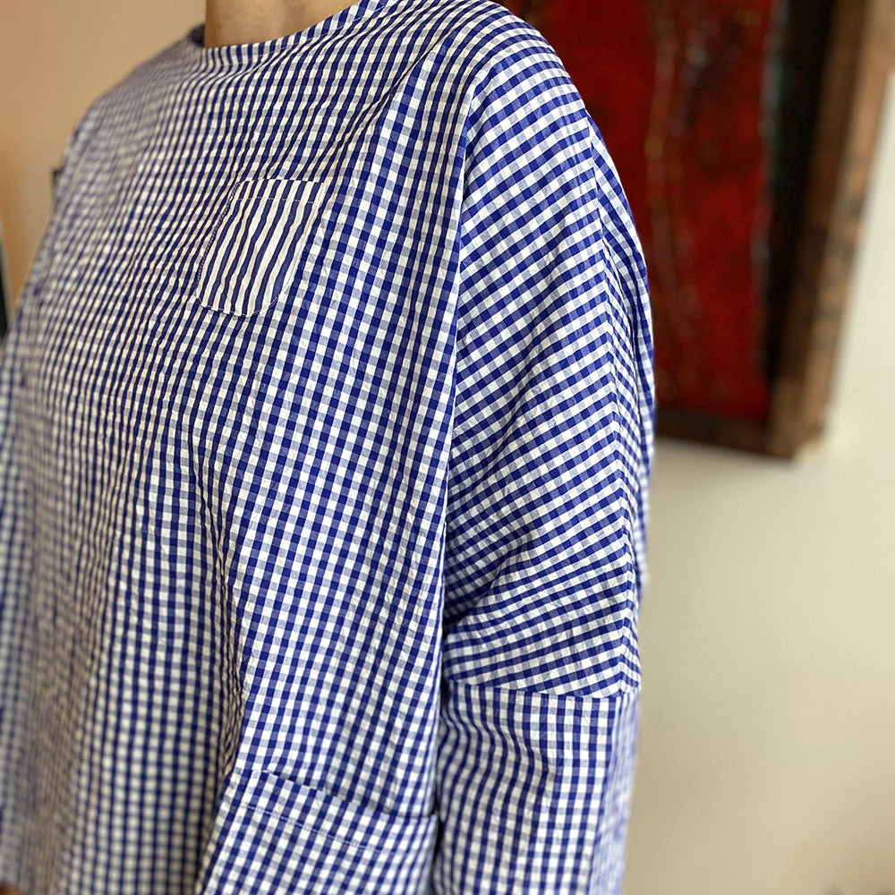 【CHECK&STRIPE(チェック&ストライプ)】Dラインプルオーバー「sunny days stripe×sunny days check」