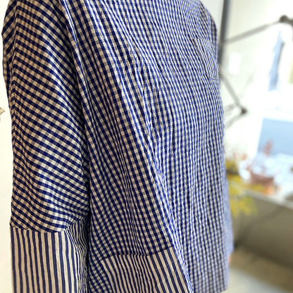 【CHECK&STRIPE(チェック&ストライプ)】Dラインプルオーバー「sunny days stripe×sunny days check」