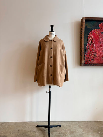 【CHECK&STRIPE(チェック&ストライプ)】ブリティッシュコート 「薄手カシミヤ混ウール」