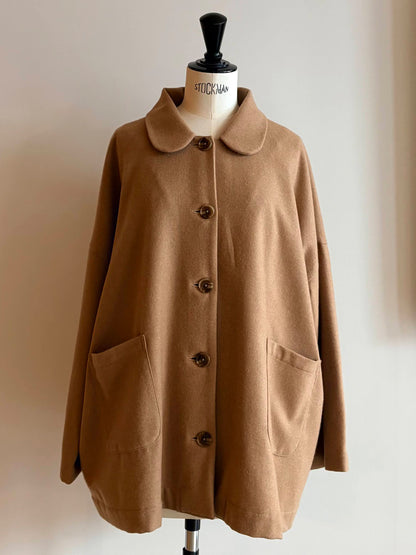 【CHECK&STRIPE(チェック&ストライプ)】ブリティッシュコート 「薄手カシミヤ混ウール」