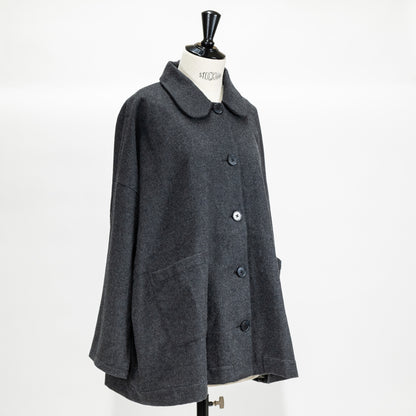 【CHECK&STRIPE(チェック&ストライプ)】ブリティッシュコート 「薄手カシミヤ混ウール」