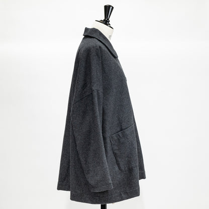 【CHECK&STRIPE(チェック&ストライプ)】ブリティッシュコート 「薄手カシミヤ混ウール」