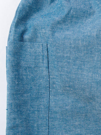 【CHECK&STRIPE(チェック&ストライプ)】ギャザーロングキュロット　ダンガリー