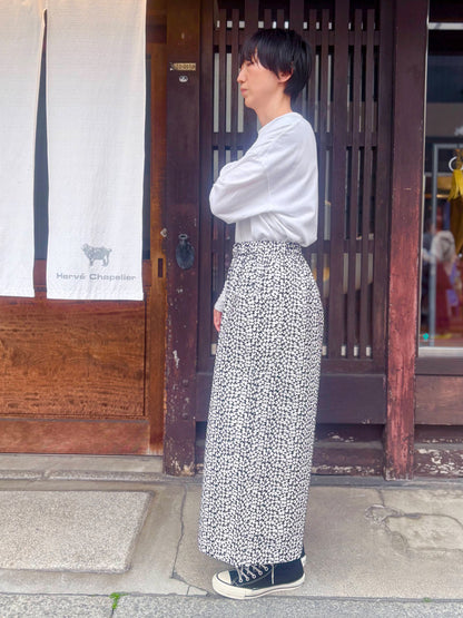 【CHECK&STRIPE(チェック&ストライプ)】ギャザーロングキュロット marie flower petite